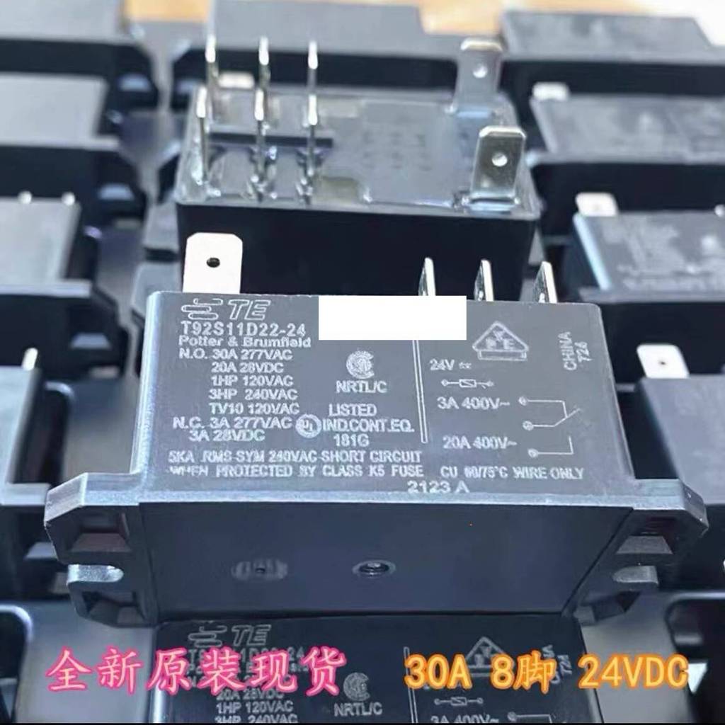 Thời trang thời trang ❤ T92S11D22-24 Chính Hãng Có Sẵn TE Rơ Le 30A 8 Chân 24VDC T92P11D2 8b1