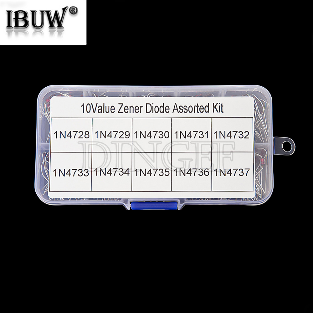 200 Chiếc 1W Zener Diode Assortment Box Kit 1N4728 1N4729 1N4730 1N4731 1N4732 1N4733 1N4734 1N4735 