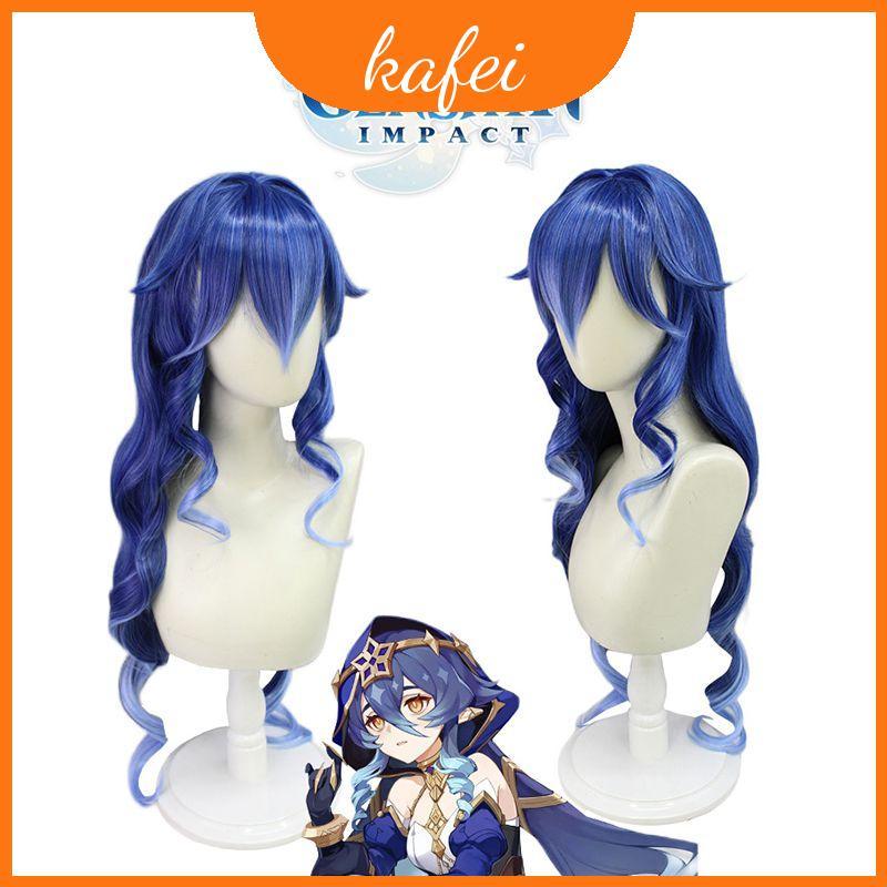 Genshin Ultimate Impact Layla Cosplay Tóc Giả Thực Tế Và Mặc Dễ Dàng