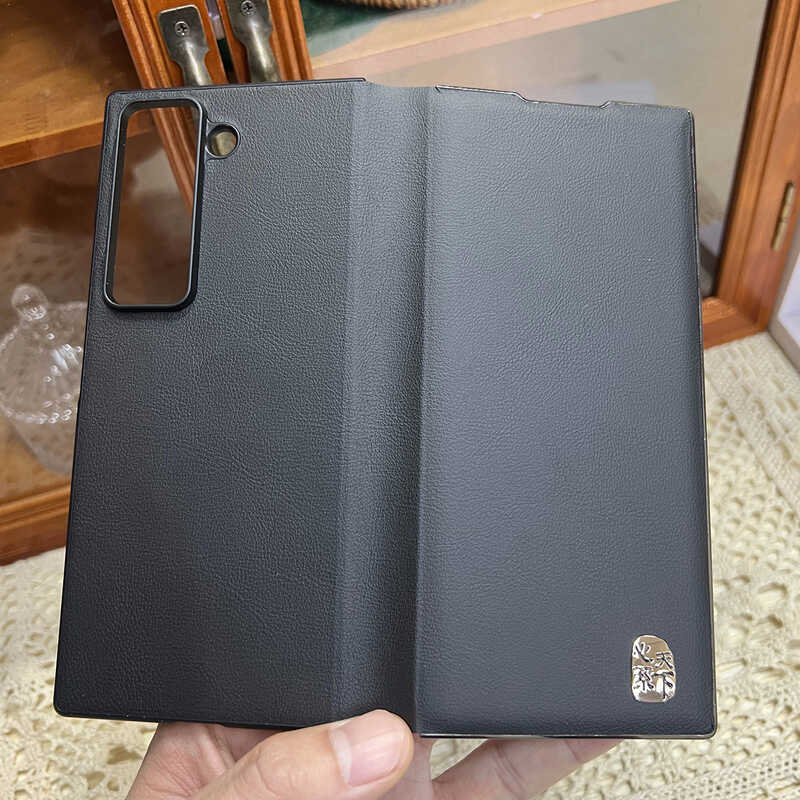 Thích hợp cho Ốp điện thoại Samsung W25 Da thật Bao da lật từ tính W25 Vỏ bảo vệ da trơn siêu mỏng b