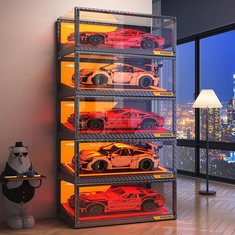 Hộp siêu xe LEGO, mô hình Porsche 911, hộp chống bụi, Lamborghini McLaren P1, giá đỡ trưng bày trong