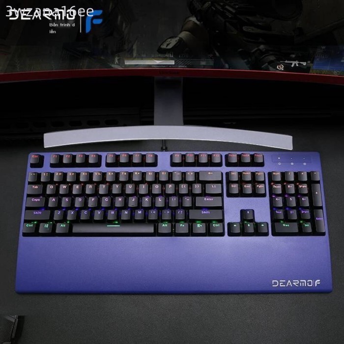 [GIÁ SỈ]  Bàn cơ Dimo F6, bàn chơi game PUBG cho quán internet, chống nước, cắm, phím đầy đủ, không
