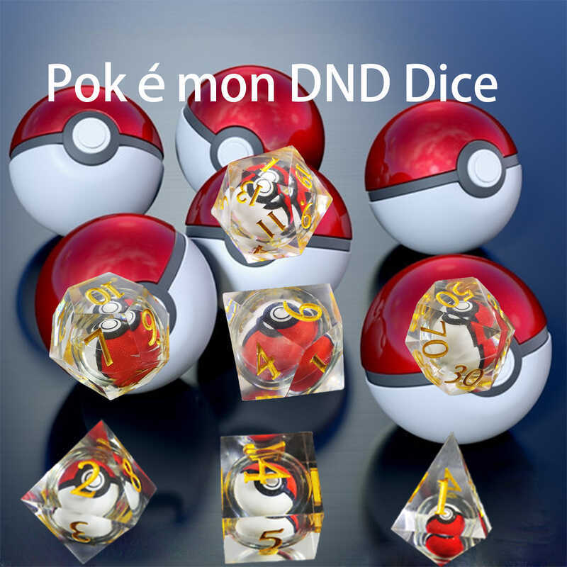 DND Dice Pokémon Resin Dice Dungeon và Dragon Running Group 7 miếng Cthulhu