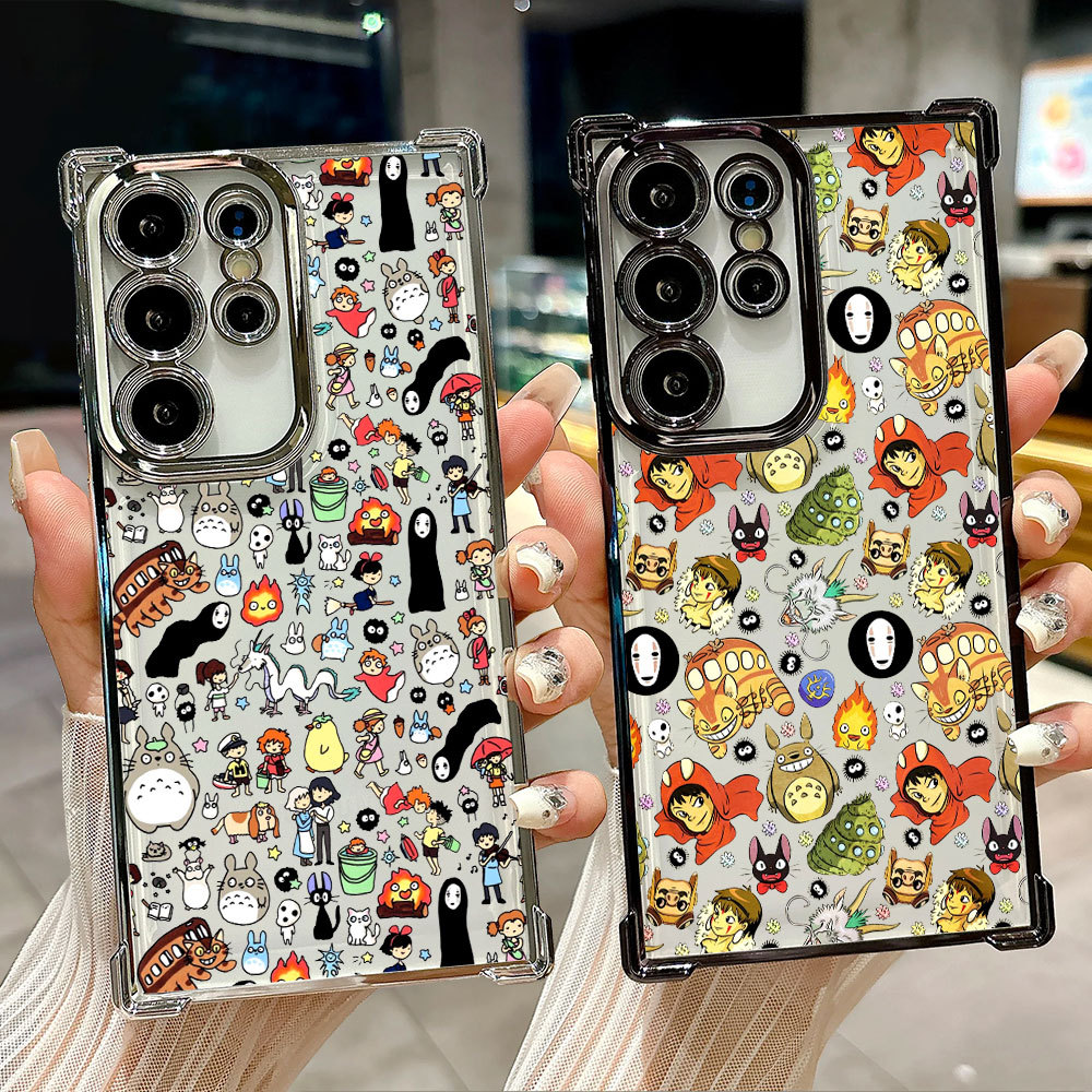 Studio Ghibli Anime Nhật Bản Spirited Away Totoro Silicon Mềm Dành Cho Samsung S26 Ultra A57 A37 S25