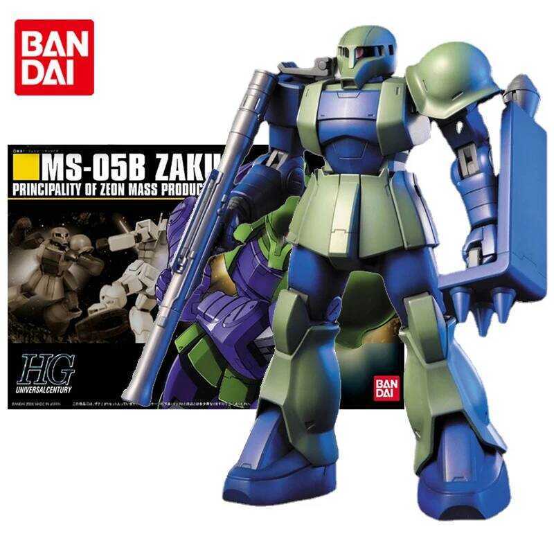 Bộ Gundam Bandai, mô hình HGUC 1/144 MS-05 Zaku I, bộ sưu tập Gunpla, đồ chơi nhân vật hành động ani
