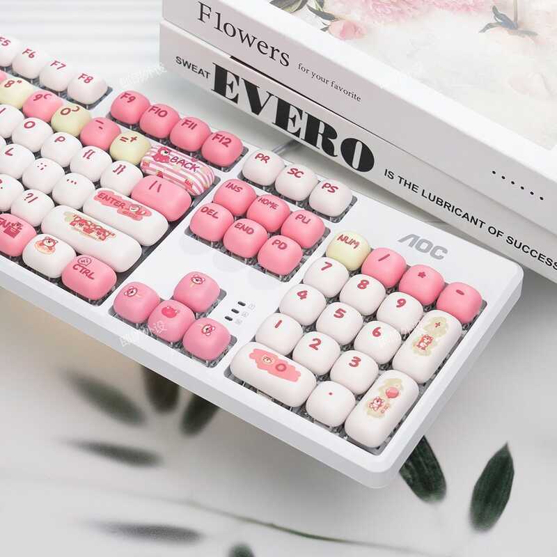 Bàn phím cơ có dây AOC GK410, đèn hỗn hợp, dùng cho chơi game và văn phòng, 104 phím, hỗ trợ hot-swa