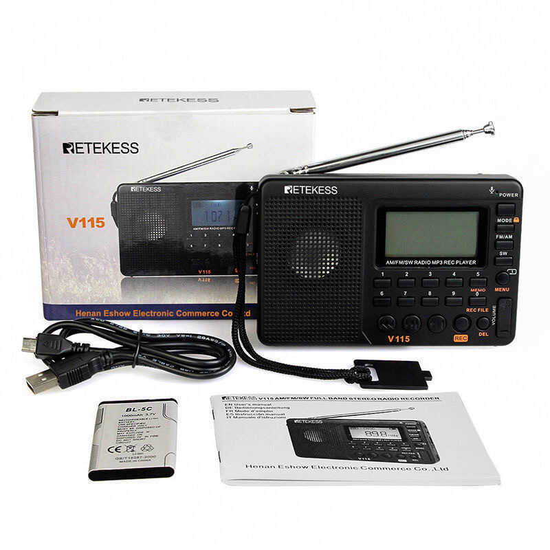 Bán Retekess V-115 Radio Full Band Radio Recorder FM AM MP3 Player