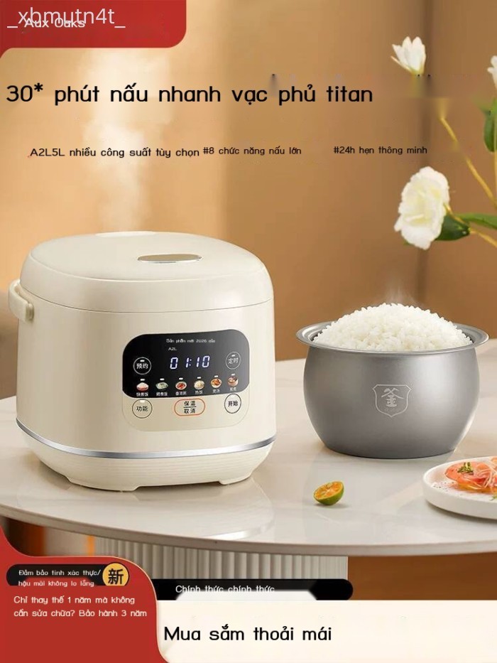 [GIÁ SỐC] Nồi điện Oaks dùng gia đình, loại nhỏ 3L thông minh mini dành cho 3 đến 4 người, lòng chố