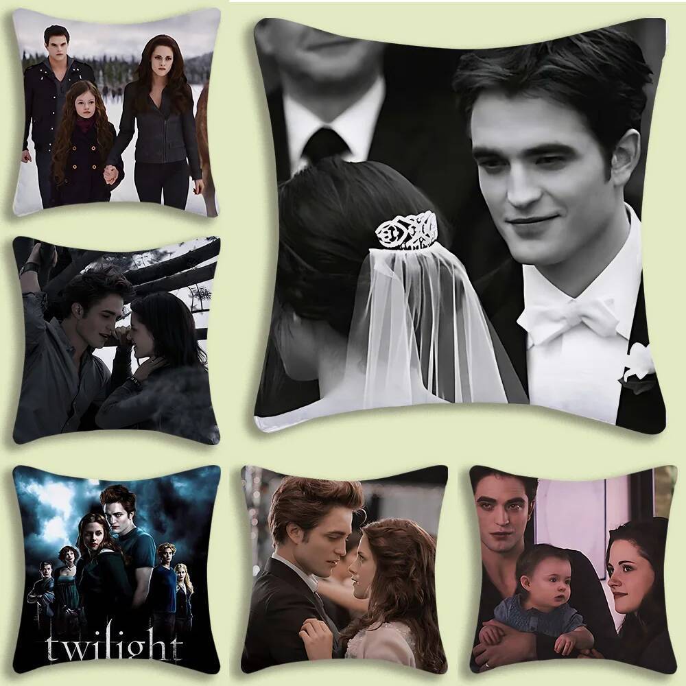 The Twilight Saga Edward Cullen Gối Hiện Đại Có Hoạt Hình Sofa Trang Trí Nhà In Hai Mặt Ngắn Sang Tr