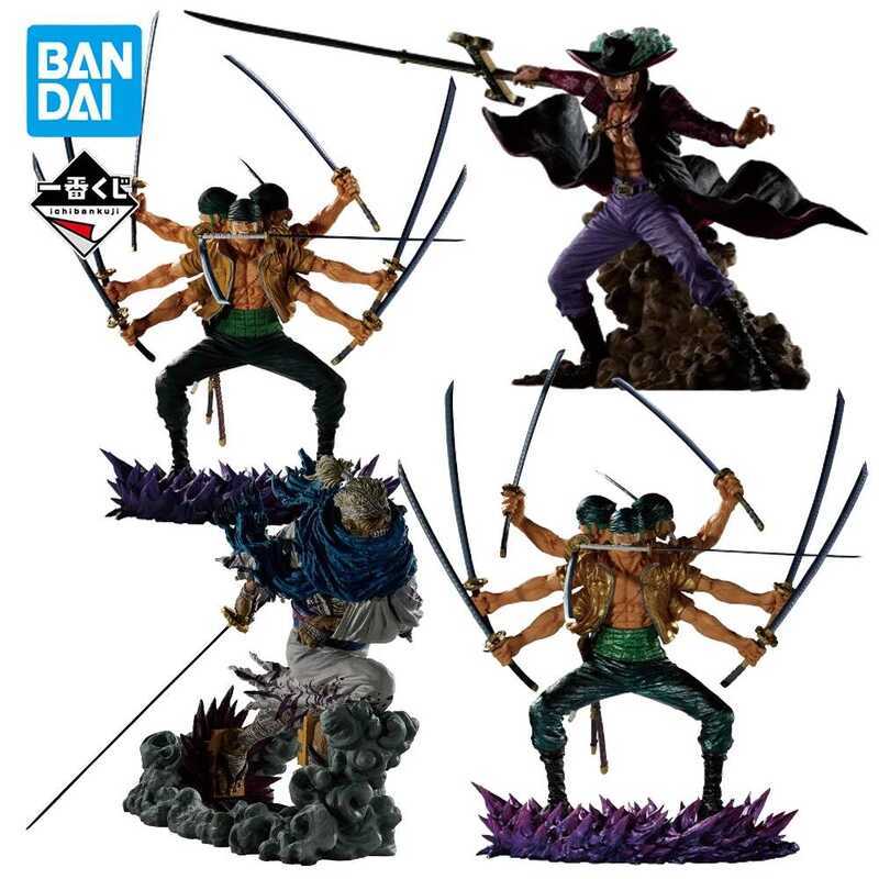 BANDAI Ichiban Kuji Anime One Piece Roronoa Zoro Ryuma Dracule Mihawk Mô Hình Nhân Vật Đồ Chơi Đóng 