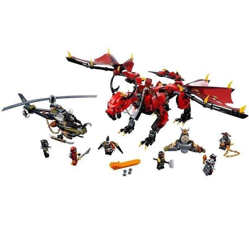 [LEGO] Bricks 70653 Ninjago Ngọn Lửa Rồng Gián Điệp 60098 Khối Xây Dựng Đồ Chơi Mới Tương thích với 