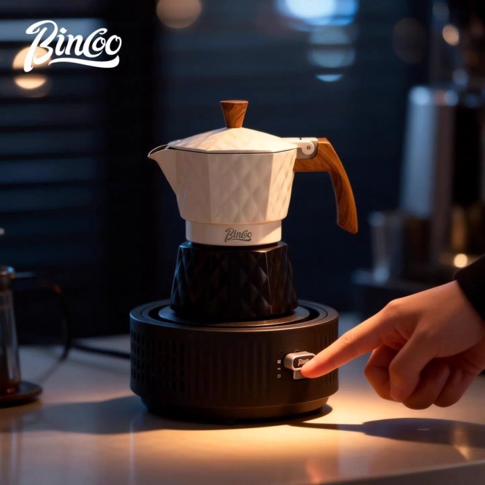 bình pha cà phê moka Moka pot kiểu Ý Ấm pha cà phê Moka Hợp kim nhôm