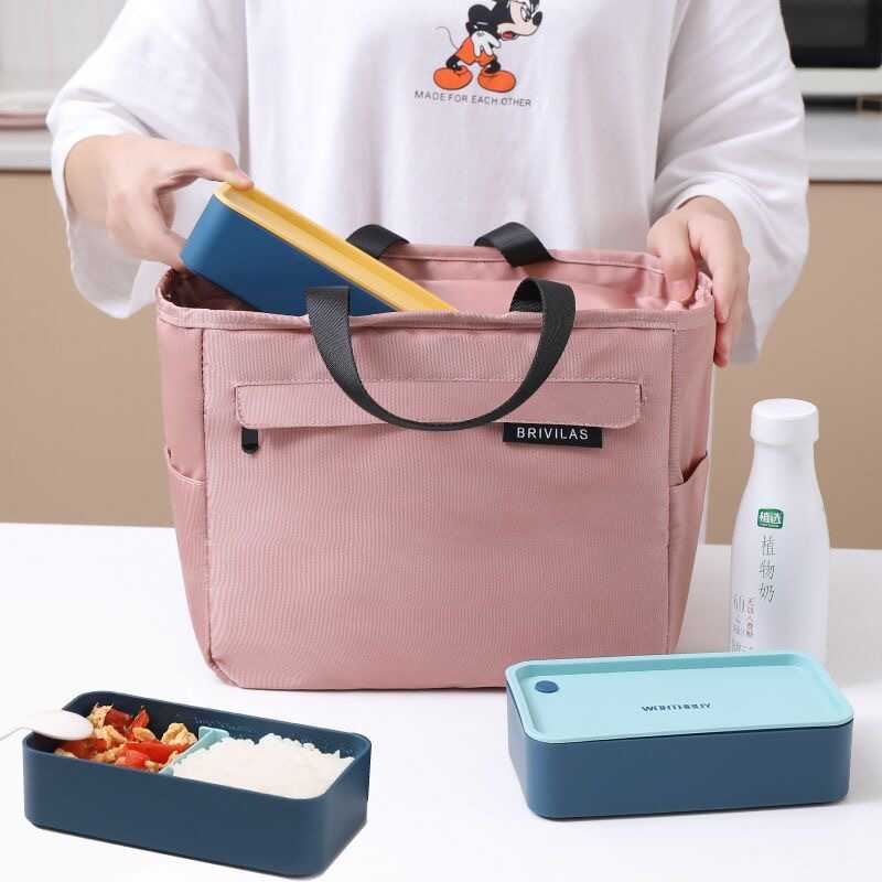 Hộp Cơm Trưa Chống Thấm Nước Túi Xách Lá Nhôm Cách Nhiệt Túi Cơm Trưa Nhân Viên Văn Phòng Sinh Viên 