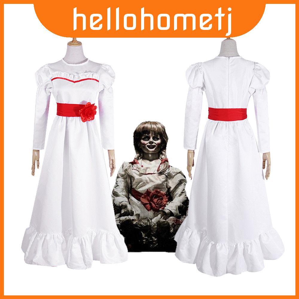 Cosplay Trang Phục Annabelle Tinh Tế Váy Trắng Hoàn Hảo Cho Lễ Kỷ Niệm Halloween