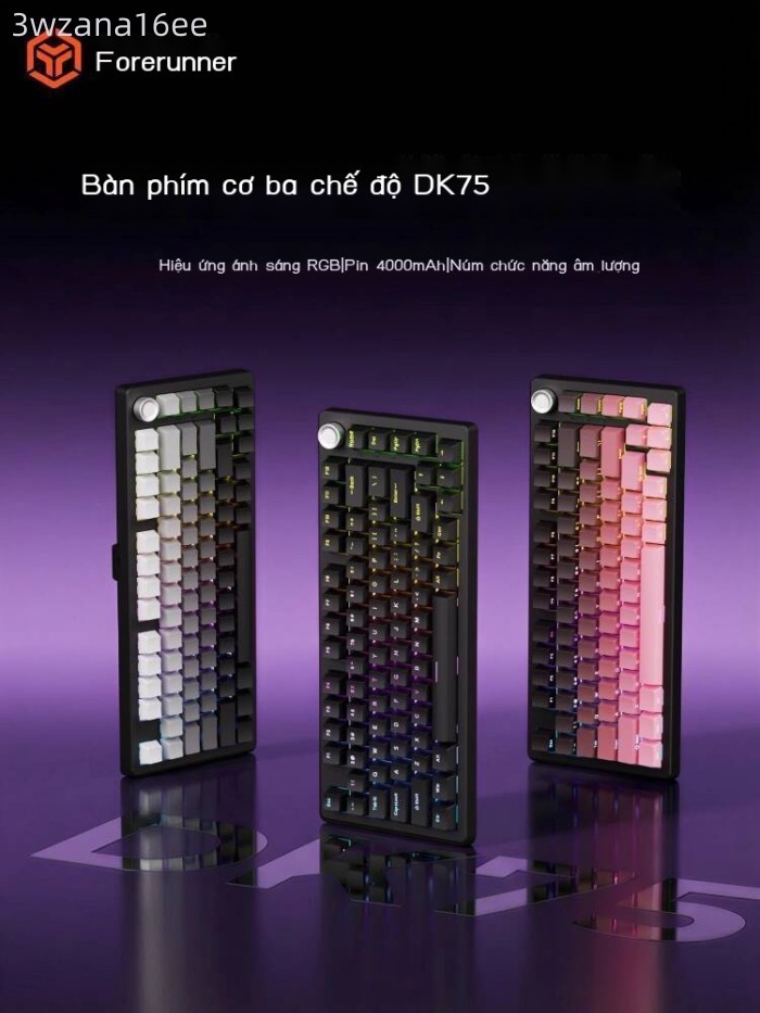 [GIÁ SỐC] Bàn phím cơ Forerunner DK75 True Mechanical Keyboard có dây, dành cho chơi game trên PC,