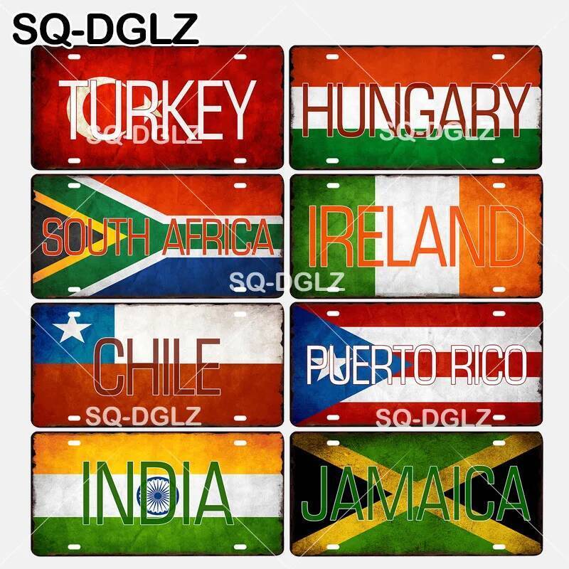 [SQ-DGLZ] Thổ Nhĩ Kỳ / Hungary / Nam Phi / Ireland / Chile / Puerto Rico / Ấn Độ / Jamaica Cờ Kim Lo