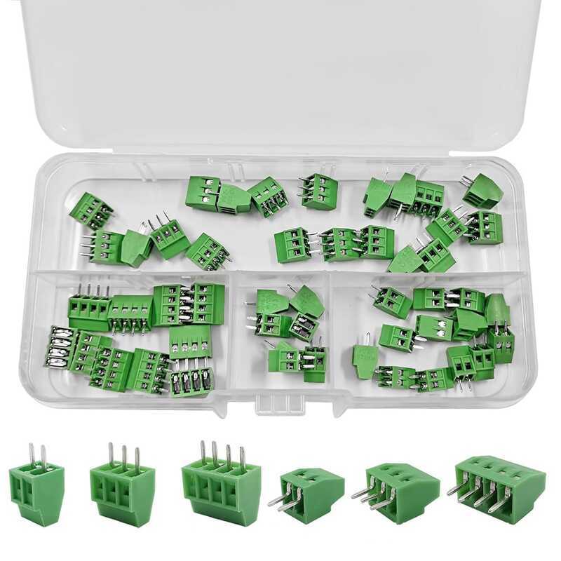 Bộ 50 KF128-2P 3P 4P Vít Ren Loại Đầu Nối Đầu Cuối 2.54MM Sân