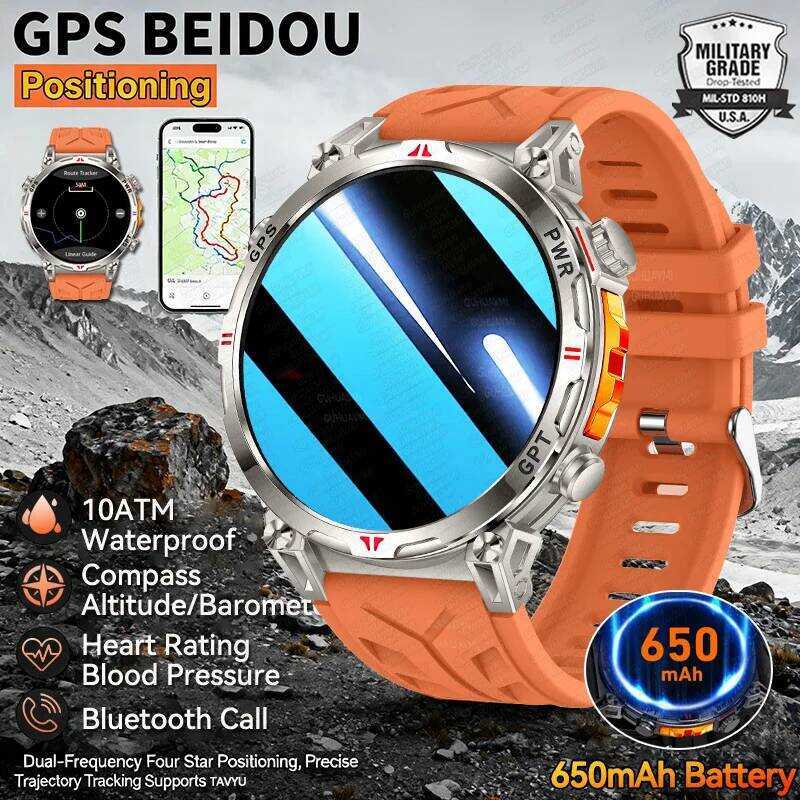 Đồng hồ thông minh Beidou Position Sports 2025 mới, màn hình AMOLED 1.56 inch, tích hợp GPS, chống n