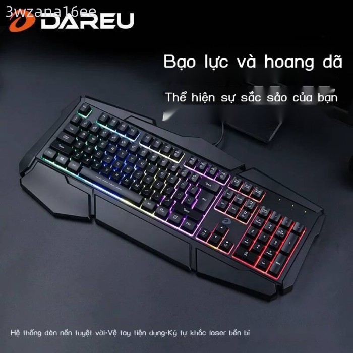 [GIÁ SỐC] Bàn Daryou LK160 mang lại cảm giác gõ phím cơ học, đèn nền hỗn hợp, kết nối có dây, phù h