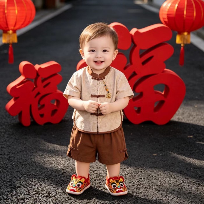 Boys, Summer Clothes, Suits, Babies, New Chinese Style, Tang Suit, Western Style, Young Man's Cloth
