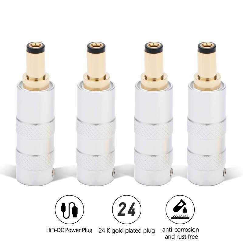 Preffair Mạ Vàng DC2.5 / DC2.1 DC Cắm Điện Ổ Cắm DIY Dây Đầu Ra Nguồn 8MM