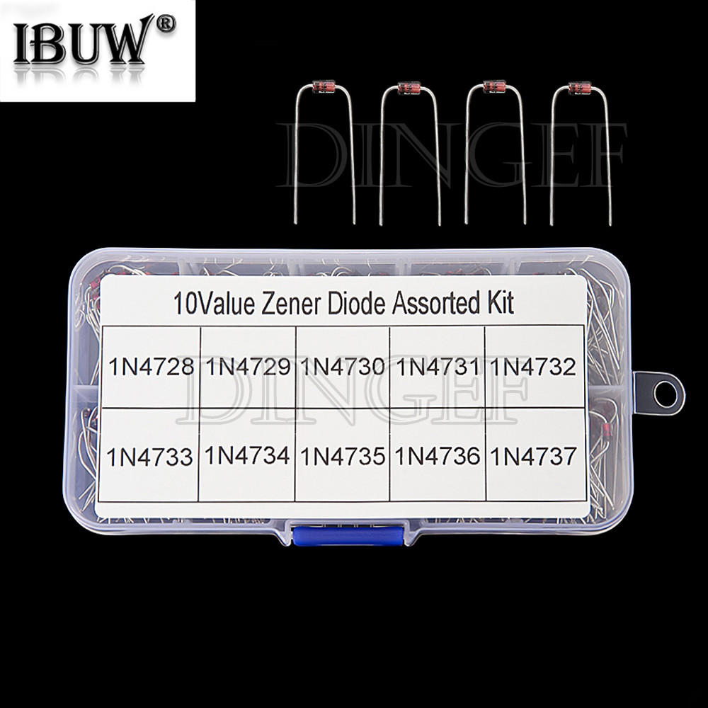 200 Chiếc 1W Zener Diode Assortment Box Kit 1N4728 1N4729 1N4730 1N4731 1N4732 1N4733 1N4734 1N4735 
