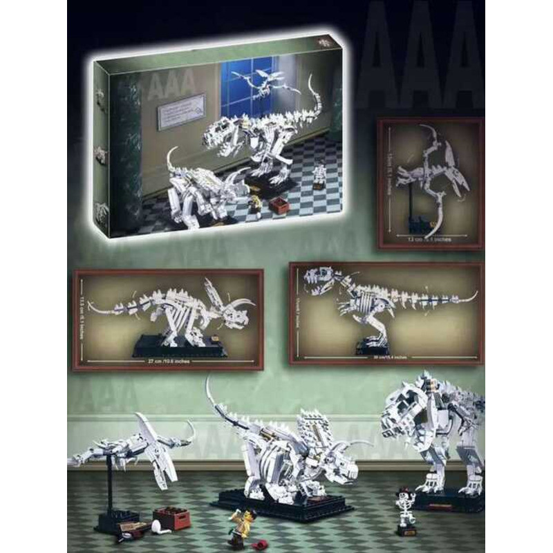 [LEGO] Bộ mô hình xương khủng long, bảo tàng kỷ Jura, bộ xương, tương thích với 21320