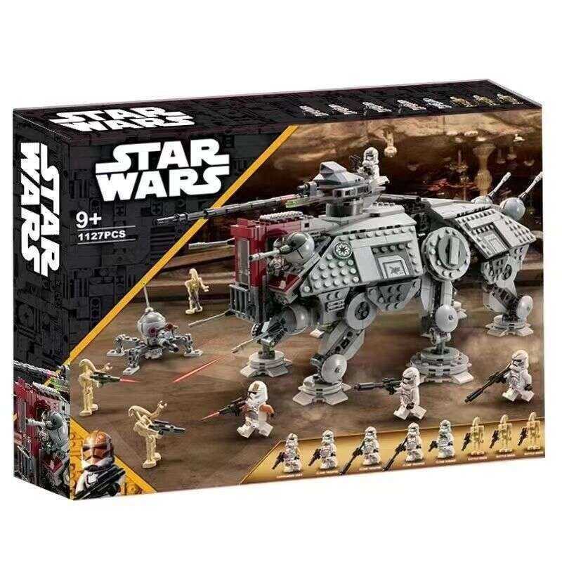 [LEGO] Star Wars AT-TE Walker Machine Millennium Falcon Battleship Building Blocks Toy 75337 Tương t