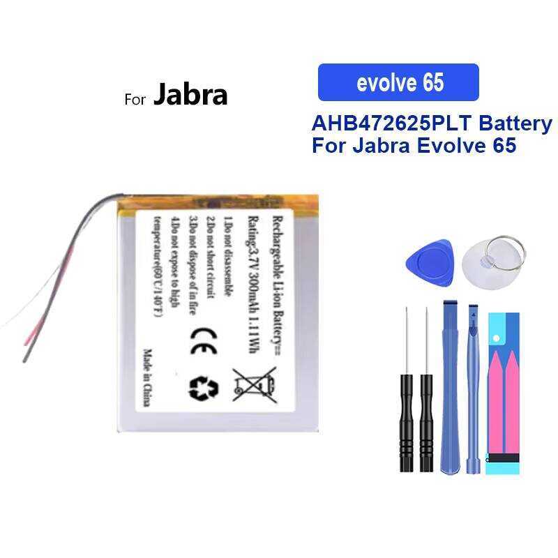 Pin Tai Nghe Cho Jabra Evolve 80 CP-GN650 AHB682828PS AHB472625PLT 65 652525 Dung lượng cao 3 dòng 3