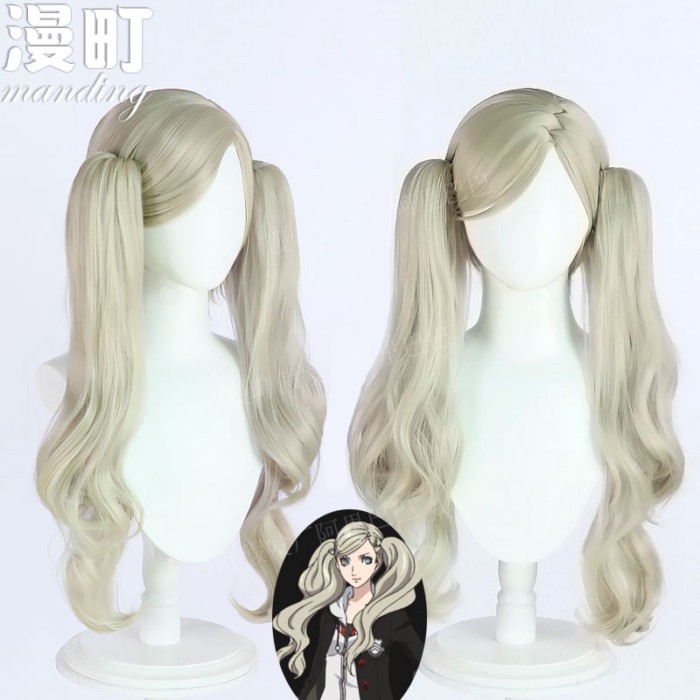 Manding Tóc Giả Nhà Máy Persona5 Persona5 Cao Cuộn Mai Miệng Kẹp Đôi Đuôi Ngựa cos Tóc Giả
