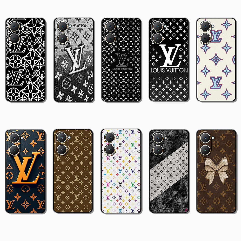 Dành Cho 3c Vivo Y1S Y01 Y02 Y02S Y02T Y11 Y12S Y12 Y15 LV Ốp Lưng TPU Màu Đen Mềm