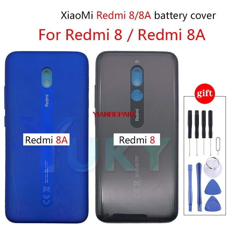 YIAN-Suitable ForXiaomi Redmi 8A Vỏ Pin Cửa Sau Vỏ Có Keo Dán Redmi 8a Ốp điện thoại