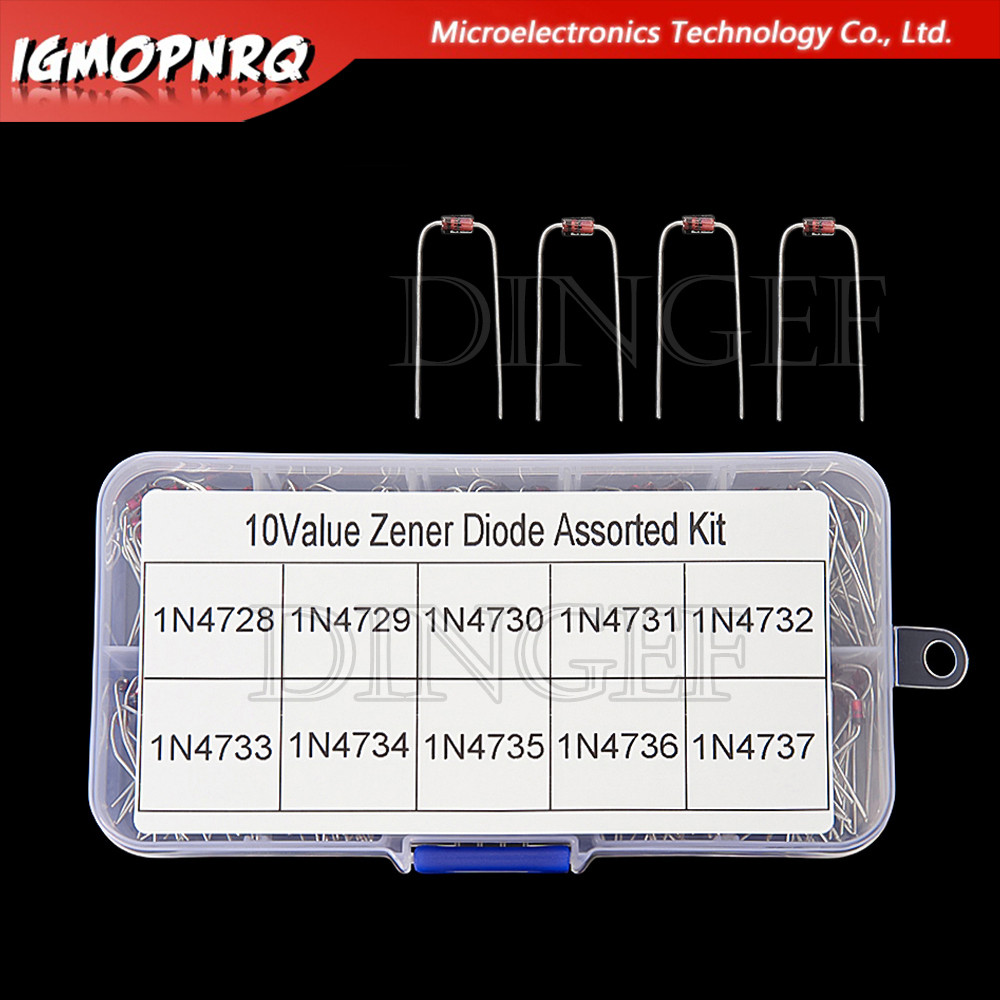 200 Chiếc 1W Zener Diode Assortment Box Kit 1N4728 1N4729 1N4730 1N4731 1N4732 1N4733 1N4734 1N4735 