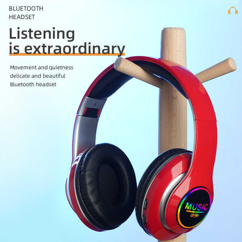 Tai nghe P30 Âm nhạc thể thao Thẻ có thể gập lại Tai nghe Bluetooth LED có thể chèn