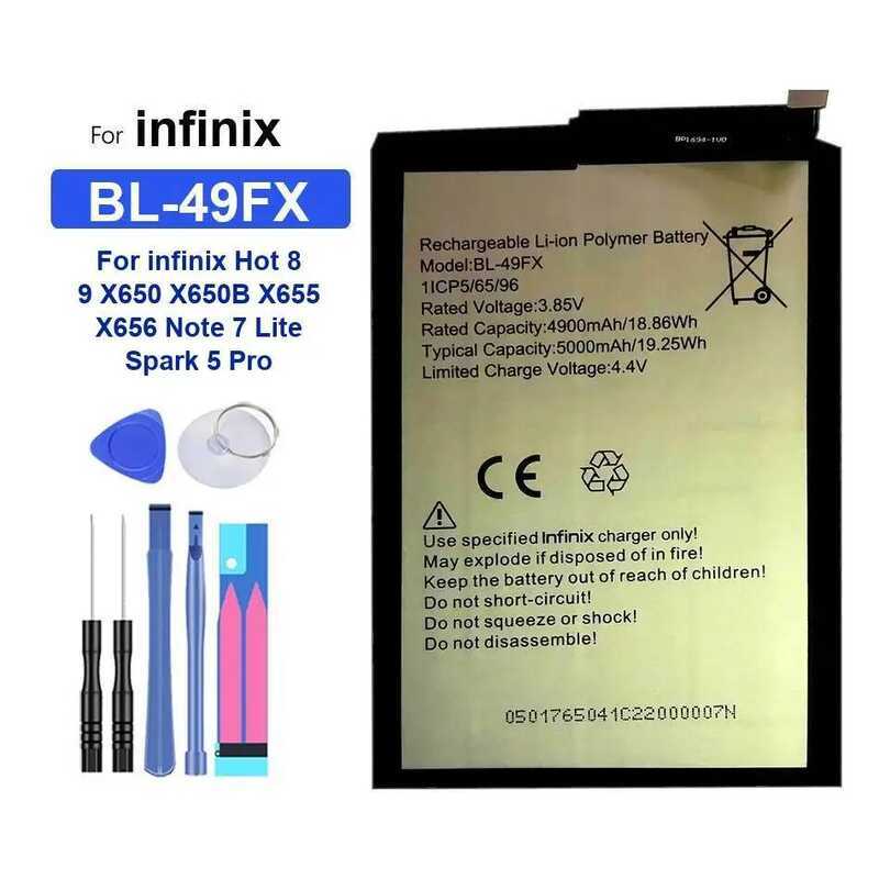 Sạc Nhanh Pin Điện Thoại Di Động Cho Infinix Hot 8 9 X650 X650B X655 X656 Note 7 Lite Spark 5 Pro Lâ