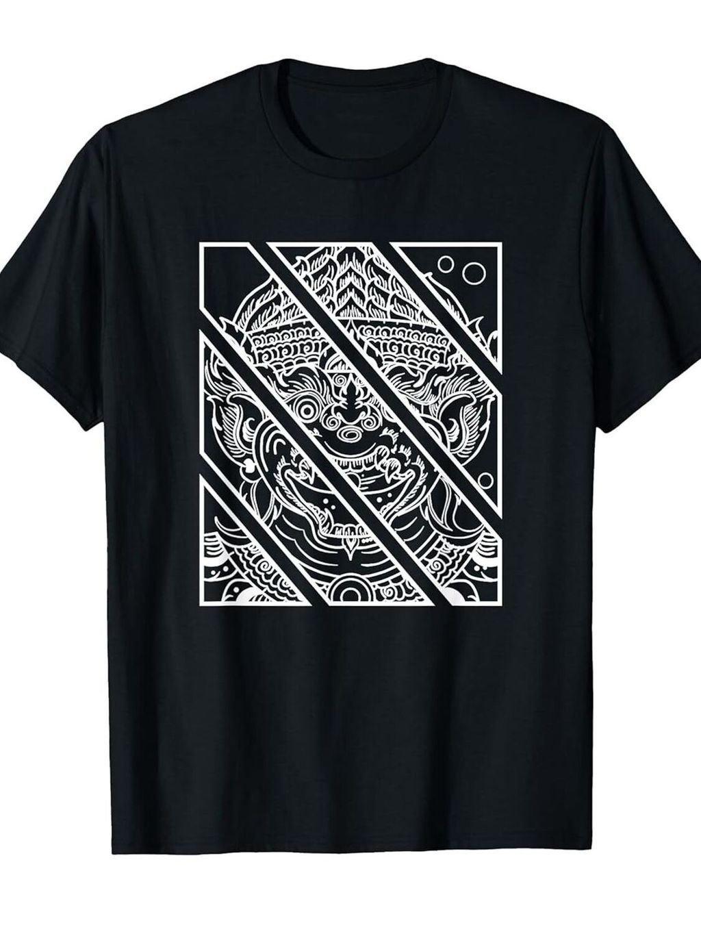 Áo thun họa tiết mặt nạ Khmer Reamker dành cho nam và nữ Campuchia - Áo thun cổ điển 100% Cotton mềm