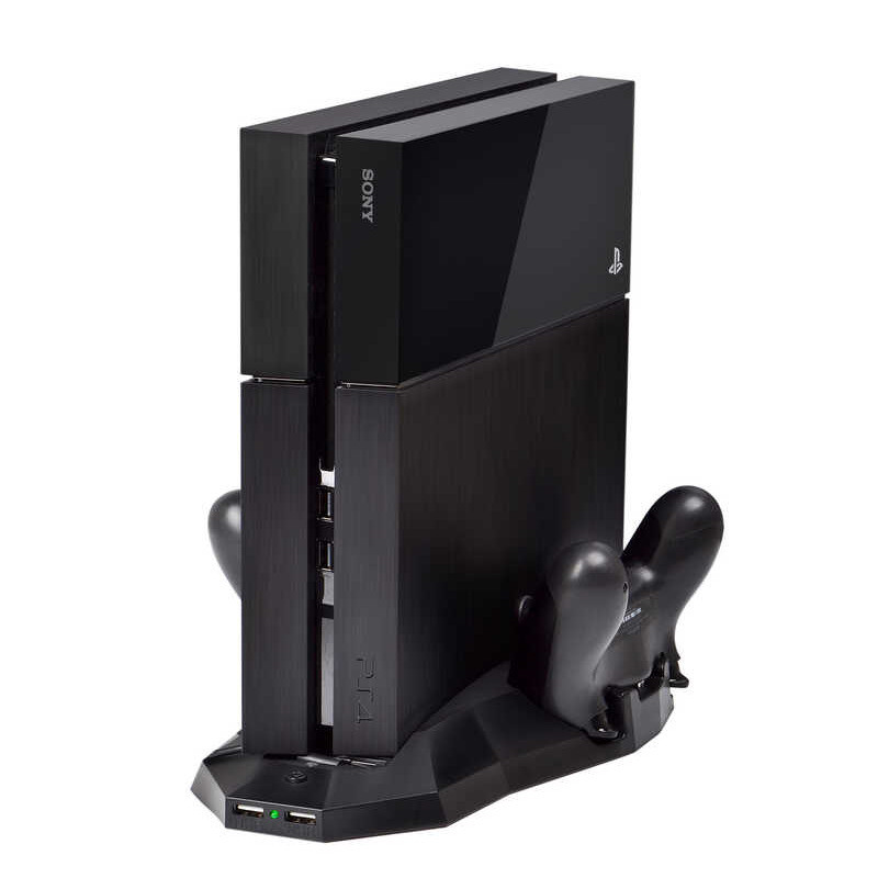 Phong Cách Cũ PS4 Tản Nhiệt Đế Sạc Máy Chơi Game Quạt Làm Mát Tay Cầm Kép Chân Đế PS4 Làm Mát Đế Sạc