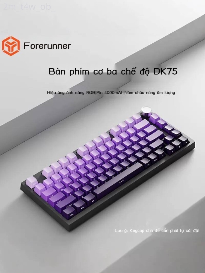 [GIÁ TỐT CHỌN MẪU] Bàn phím cơ Forerunner DK75 không dây ba chế độ, switch xanh, 81 phím, dùng cho