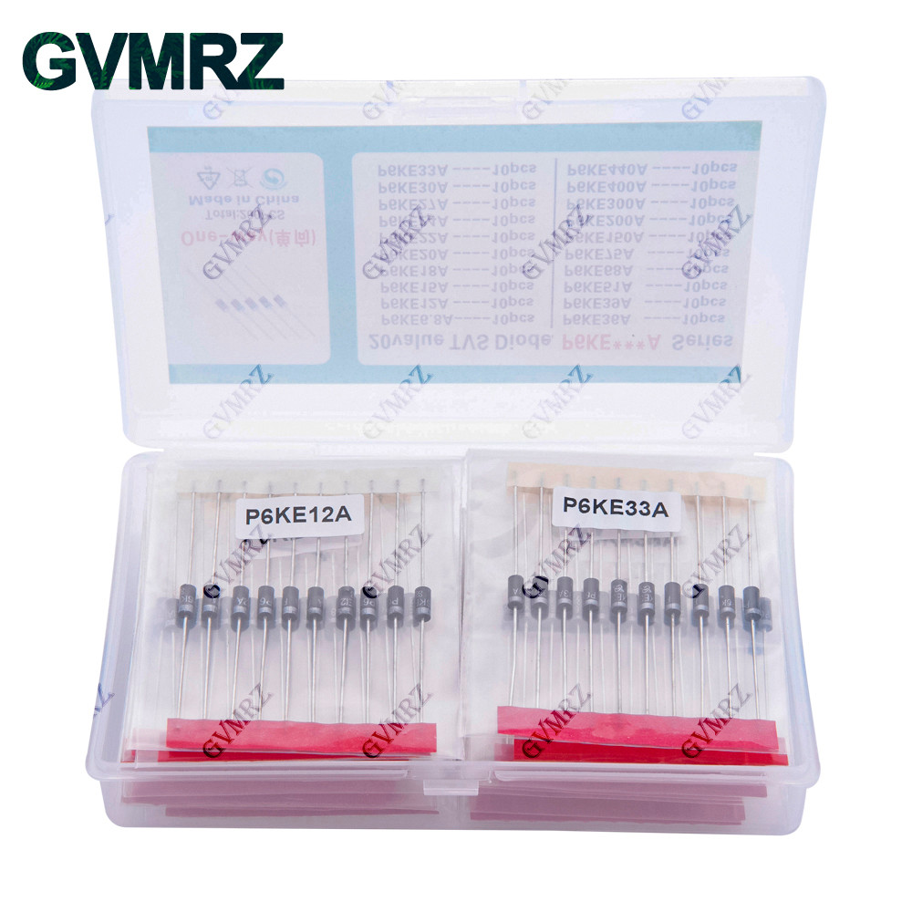 200 chiếc = 20values * 10 chiếc Bộ bóng bán dẫn TVS P6KE6.8A 12 / 15 / 18 / 20 / 22 / 24 / 20 / 33 /