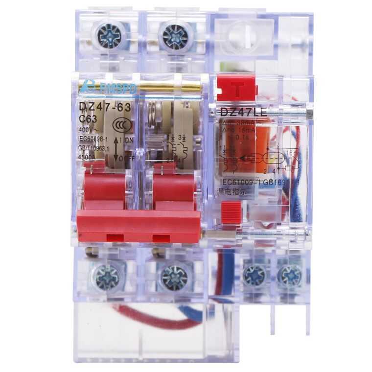 Shanghai Renmin Dz47le Bảo Vệ Trong Suốt 2P 32A 63A Bộ Ngắt Mạch Gia Đình Nhỏ Công Tắc Chính Dòng Đi