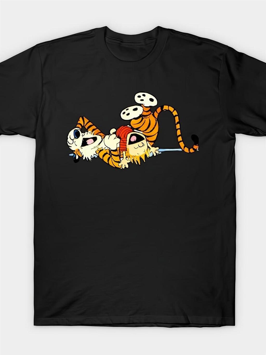 Áo thun nam Calvin and Hobbes Comic Graphic - In hình Calvin & Hobbes hoài cổ, Vải thoáng khí mềm mạ