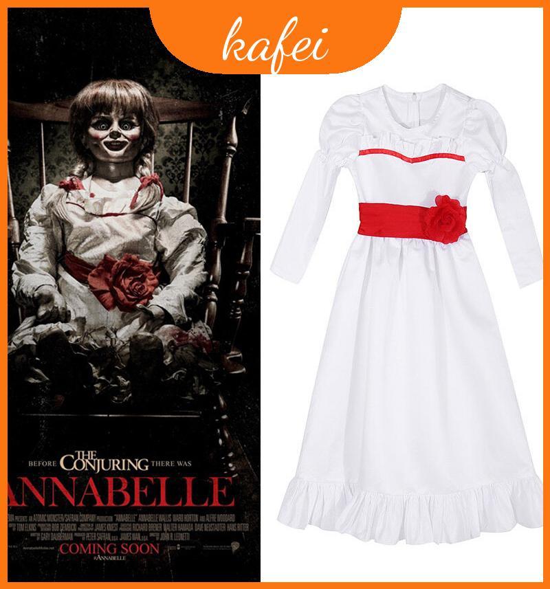 Kinh Dị Annabelle Whimical Búp Bê Trắng Đầm Đẹp Lạ Mắt Halloween Cho Sự Kiện
