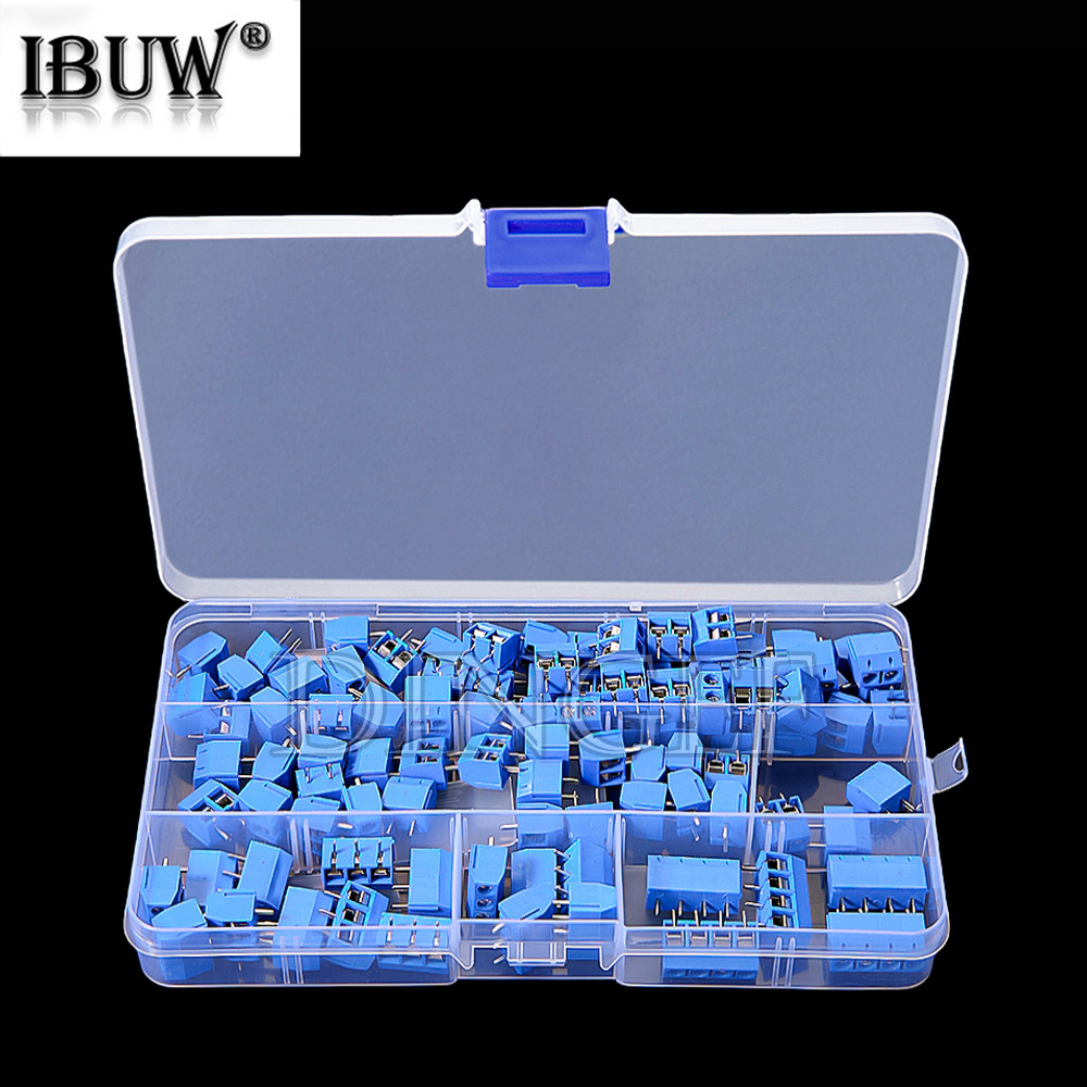 100 Chiếc PCB Vít Thiết Bị Đầu Cuối Khối Kết Nối KF301 Pitch 5.0MM 2P 3P 4P Bộ Có Thể Xẻng KF301-2 X