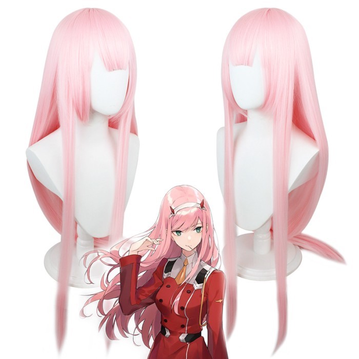 DARLING in the FRANXX - Wig lâu của nhân vật Zero Two 002, phong cách tự nhiên cho cosplay
