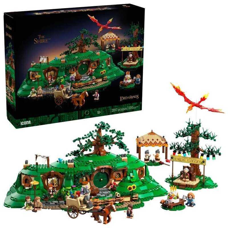 [LEGO] ICONS Series 10354 Chúa tể của những chiếc nhẫn: Đồ chơi xếp hình trẻ em Shire, quà tặng cho 