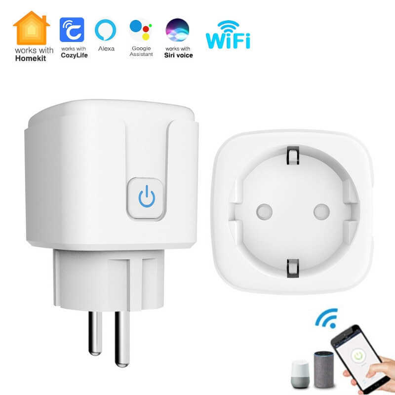 Ổ cắm quy định thông minh Châu Âu Homekit / cozylife Đo đếm ngược Hẹn giờ Alexa Ứng dụng di động Giọ