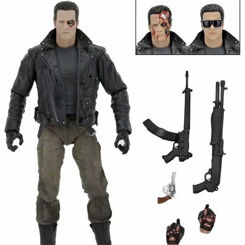 NECA Terminator T800 Arnold Plankton Edition Battle Damaged Robot 23cm Mô hình nhân vật hành động