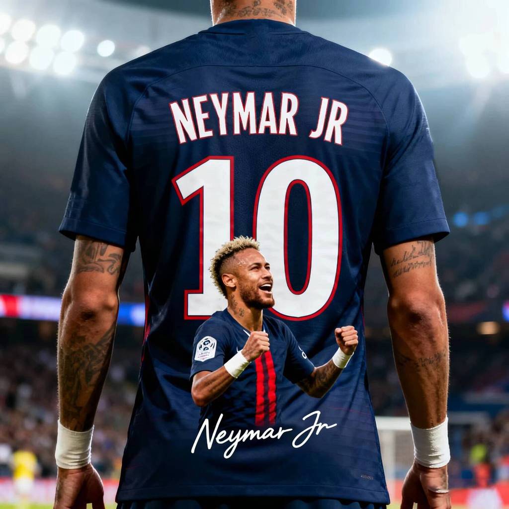 Áo Jersey Neymar AI Unisex, Thoáng Khí và Nhanh Khô cho Trẻ Em và Người Lớn