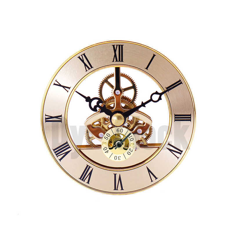 86mm Vòng Kim Loại Gear Xem-Through Đồng Hồ Chuyển Động Gỗ Trơn Kẻ Sọc Chuyển Động Đồng Hồ Thạch Anh