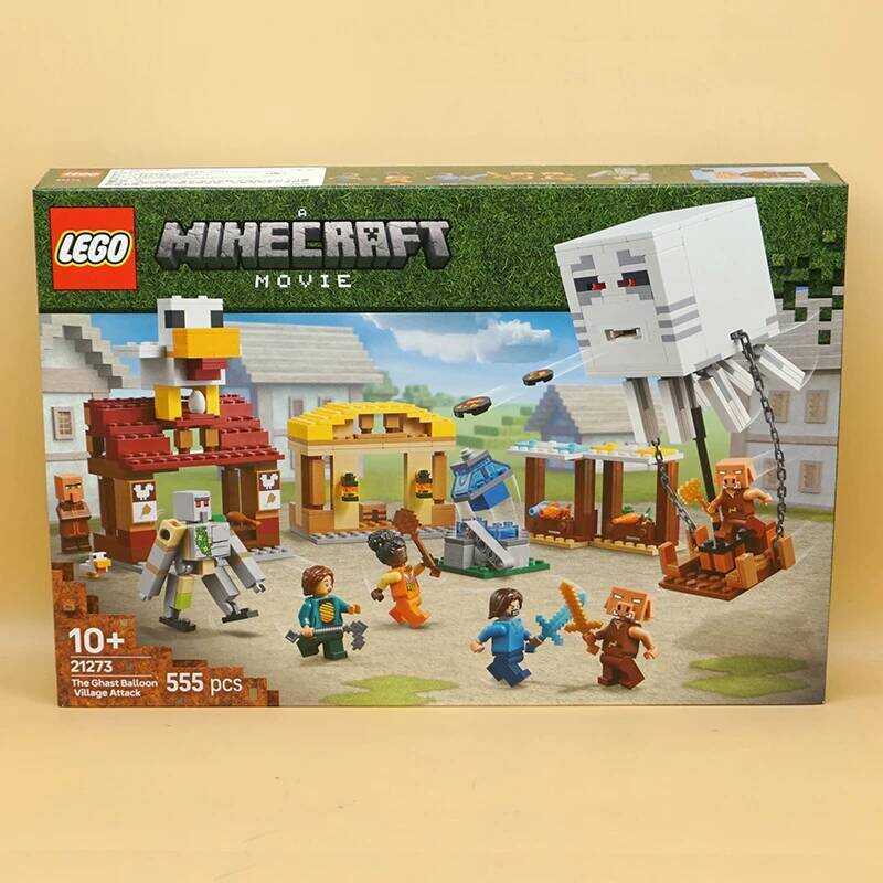LEGO 21273 Ghast Balloon Village Attack Minecraft Game Scene Building Blocks.